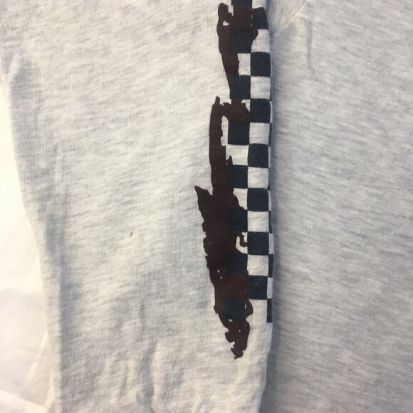 Vans Small Gray Off The Wall Checkerboard Long Sleeve T-Shirt Classic Fit - Picture 8 of 14